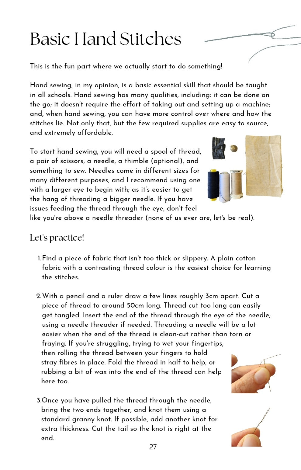 Sewing Made Simple | Beginner Sewing Ebook